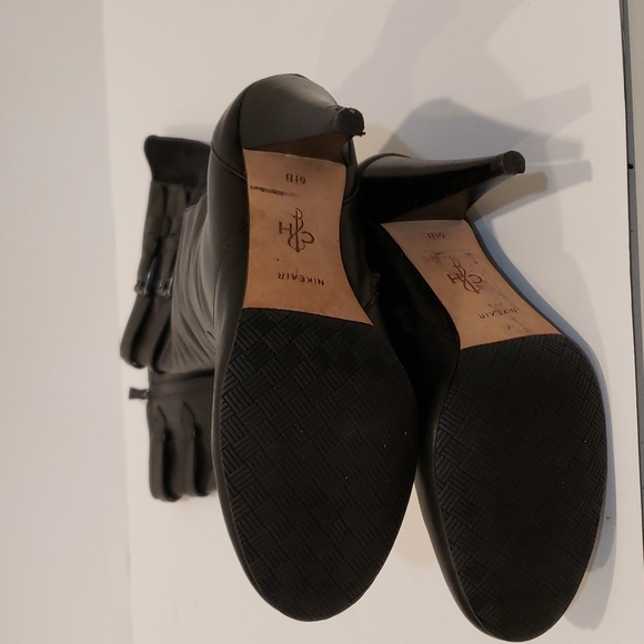 Cole Haan Air Jalisa Black Leather boots with Suede, slide zipper closur - Picture 7 of 16